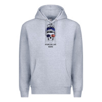 Heather Grey American Stars, American Flag Patterned Mom Skull Premium Hoodie - Bettercallsaul