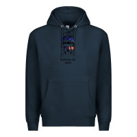 Navy American Stars, American Flag Patterned Mom Skull Premium Hoodie - Bettercallsaul