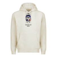 Oatmeal Heather American Stars, American Flag Patterned Mom Skull Premium Hoodie - Bettercallsaul