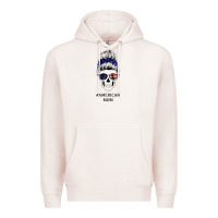 Pale Pink American Stars, American Flag Patterned Mom Skull Premium Hoodie - Bettercallsaul
