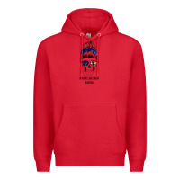 Red American Stars, American Flag Patterned Mom Skull Premium Hoodie - Bettercallsaul