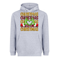 Heather Grey christmas grinch heart hands Heavyweight Hoodie - MaliasSmallBusiness