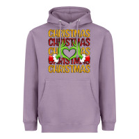 Lavender christmas grinch heart hands Heavyweight Hoodie - MaliasSmallBusiness
