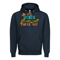 Navy get jesus before you check out Zipper Hoodie - MaliasSmallBusiness