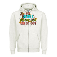 Oatmeal Heather get jesus before you check out Zipper Hoodie - MaliasSmallBusiness