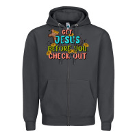 Smoke get jesus before you check out Zipper Hoodie - MaliasSmallBusiness