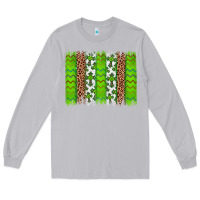 Moon Dust Western St. Patrick's Shamrock Cross Leopard Brushstroke Long Sleeve Tee - Artiststas