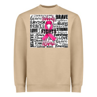 Mushroom breast cancer nobody fights alone Heavyweight Sweatshirt - JahusDesignShop