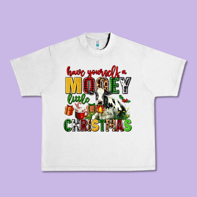 Have Yourself A Mooey Little Christmas Urban Heavy Tee Designed By Adodesignshop
