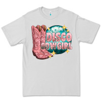 Dove Grey western disco cowgirl Premium Tee - texasbilliewilder