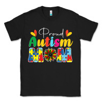 Black Proud Autism Mom sunflower Classic Tee - CowhideDigitalArt