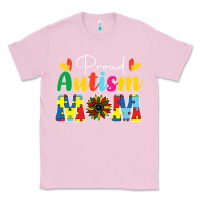 Bubblegum Pink Proud Autism Mom sunflower Classic Tee - CowhideDigitalArt