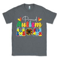 Charcoal Heather Proud Autism Mom sunflower Classic Tee - CowhideDigitalArt