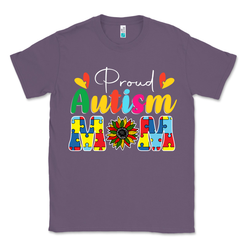 Proud Autism Mom Sunflower Classic Tee by CowhideDigitalArt | Teevron