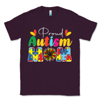 Plum Proud Autism Mom sunflower Classic Tee - CowhideDigitalArt