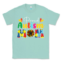 Seafoam Proud Autism Mom sunflower Classic Tee - CowhideDigitalArt