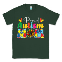 Sports Green Proud Autism Mom sunflower Classic Tee - CowhideDigitalArt