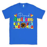 True Royal Proud Autism Mom sunflower Classic Tee - CowhideDigitalArt