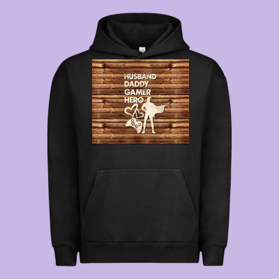 Husband Daddy Gamer Hero Urban Hoodie Designed By Tumblerdesignbyshophia