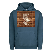 Pigment Midnight Navy husband daddy gamer hero Urban Hoodie - TumblerDesignByShophia