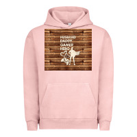 Pigment Salmon husband daddy gamer hero Urban Hoodie - TumblerDesignByShophia