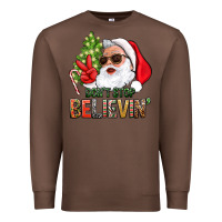 Chestnut Don't Stop Believing Santa Premium Sweatshirt - BundleAndBundleShop