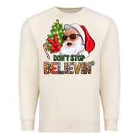 Sandshell Don't Stop Believing Santa Premium Sweatshirt - BundleAndBundleShop