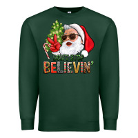 Sports Green Don't Stop Believing Santa Premium Sweatshirt - BundleAndBundleShop