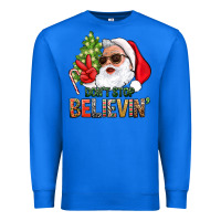 True Royal Don't Stop Believing Santa Premium Sweatshirt - BundleAndBundleShop