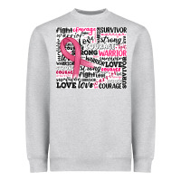 Heather Grey breast cancer ribbon Heavyweight Sweatshirt - JahusDesignShop