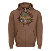 Chestnut when he was one the cross i was one his mind Zipper Hoodie - MaliasSmallBusiness