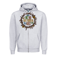 Heather Grey when he was one the cross i was one his mind Zipper Hoodie - MaliasSmallBusiness