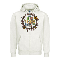 Oatmeal Heather when he was one the cross i was one his mind Zipper Hoodie - MaliasSmallBusiness