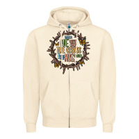 Sandshell when he was one the cross i was one his mind Zipper Hoodie - MaliasSmallBusiness