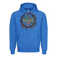 True Royal when he was one the cross i was one his mind Zipper Hoodie - MaliasSmallBusiness
