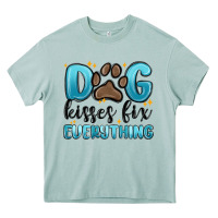 Arona dog kisses fix everything Heavy Core Tee - MaliasSmallBusiness