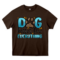 Chocolate Brown dog kisses fix everything Heavy Core Tee - MaliasSmallBusiness