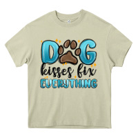 Mossy dog kisses fix everything Heavy Core Tee - MaliasSmallBusiness