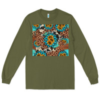 Army Green gemstone sunflower Long Sleeve Tee - AdoDesignShop