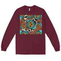 Burgundy gemstone sunflower Long Sleeve Tee - AdoDesignShop