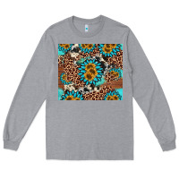 Heather Grey gemstone sunflower Long Sleeve Tee - AdoDesignShop
