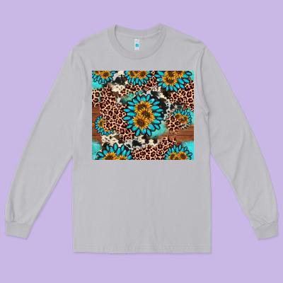 Gemstone Sunflower Long Sleeve Tee Designed By Adodesignshop