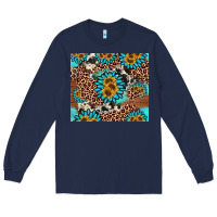 Navy gemstone sunflower Long Sleeve Tee - AdoDesignShop