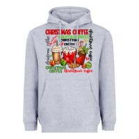 Heather Grey Christmas coffee Heavyweight Hoodie - MaliasSmallBusiness