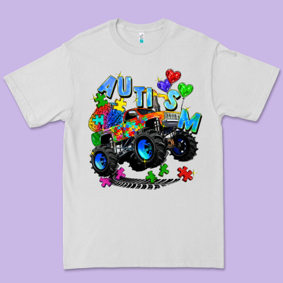 Monster Truck Autism Premium Tee Designed By Zillion Design Studio