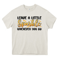 Cream leave a little sparkle wherever you go Heavy Core Tee - MaliasSmallBusiness