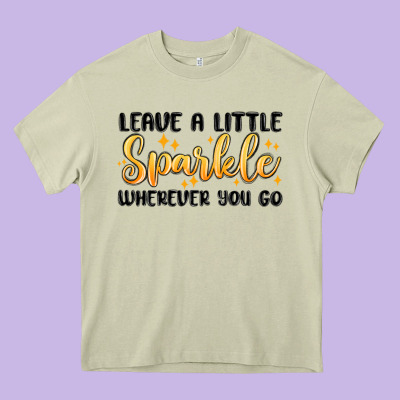 Leave A Little Sparkle Wherever You Go Heavy Core Tee Designed By Maliassmallbusiness