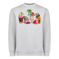 Heather Grey summer coffee cups Heavyweight Sweatshirt - AdoDesignShop