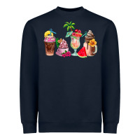 Navy summer coffee cups Heavyweight Sweatshirt - AdoDesignShop