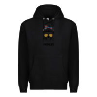 Black Western Glitter Aztec Patterned Mom Skull Premium Hoodie - Bettercallsaul